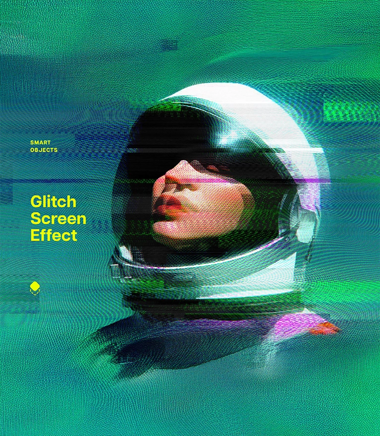 Screen Glitch Photo Effect