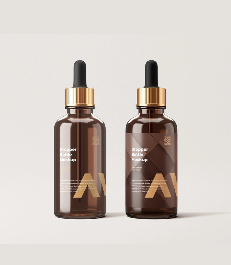 High-quality realistic dropper bottle model